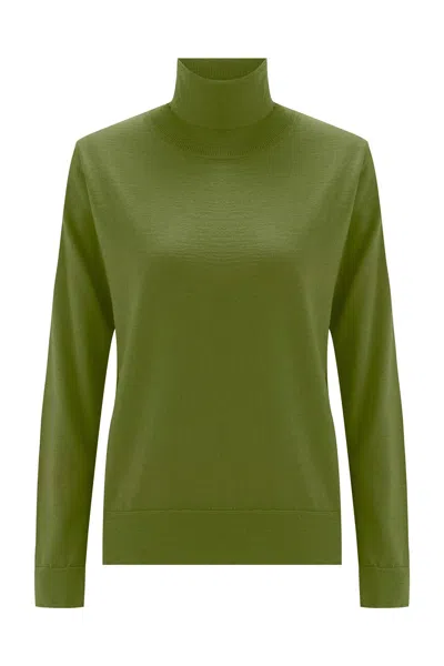 Peraluna Women's Valeria Fine Turtleneck Pullover - Green