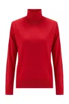 Peraluna Women's Valeria Fine Turtleneck Pullover - Red In Red