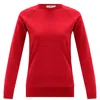Peraluna Women's Vanessa Slit Detailed Asymmetric Fine Pullover - Red In Red
