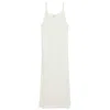 Peraluna Women's White Angel Openwork Knit Strap Long Beach Dress In Ecru