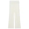 Peraluna Women's White Aurelia Openwork Knit Trousers In Ecru