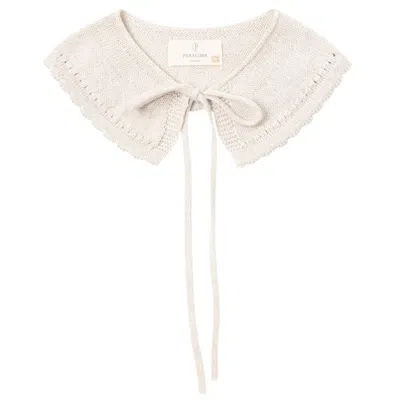 Peraluna Women's White Ayla Knit Collar In Ecru