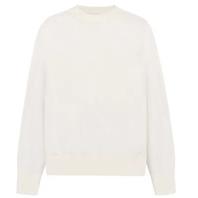 Peraluna Women's White Chelsea O-neck Pullover In Ecru