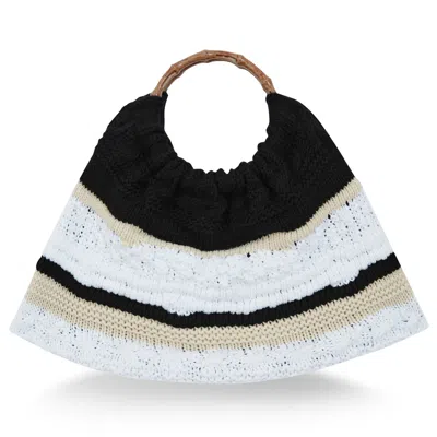Peraluna Women's White Joi Bag Knitwear Bag / Black Ecru