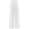 Peraluna Women's White Marlene Trouser Button Detailed Knit Pants In Ecru In White