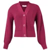 Peraluna Women's White Olivia Cardigan - Sour Cherry In White