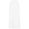 Peraluna Women's White Vivien Midi Flared Knit Skirt In Ecru In White