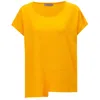 Shop Peraluna Women's Yellow / Orange Fine Sleeveless Asymmetric Knit Blouse In Yellow In Yellow/orange