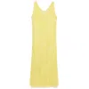Peraluna Women's Yellow / Orange Honeymoon Openwork Knit Beach Dress In Yellow
