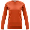 Peraluna Women's Yellow / Orange Vanessa Slit Detailed Asymmetric Fine Pullover - Sunrise Orange In Yellow/orange