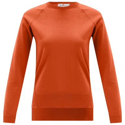 Peraluna Women's Yellow / Orange Vanessa Slit Detailed Asymmetric Fine Pullover - Sunrise Orange In Yellow/orange