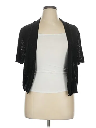 Pre-owned Perceptions Cardigan Sweater In Black