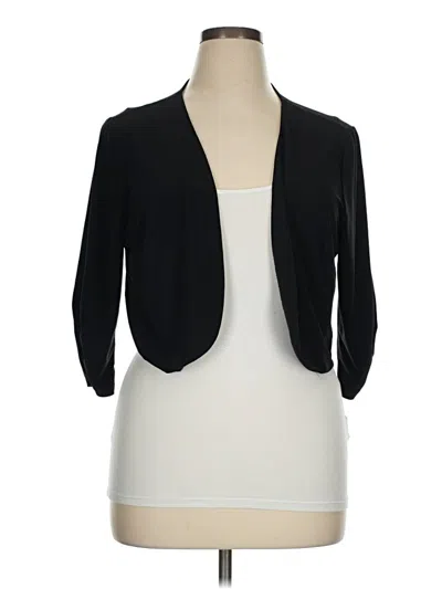 Pre-owned Perceptions Cardigan Sweater In Black