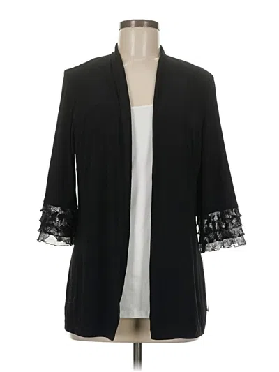 Pre-owned Perceptions Cardigan Sweater In Black