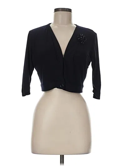 Pre-owned Perceptions Cardigan Sweater In Black