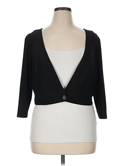 Pre-owned Perceptions Cardigan Sweater In Black