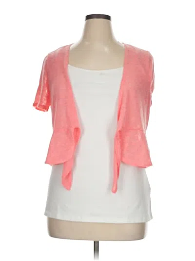 Perceptions Cardigan Sweater In Pink