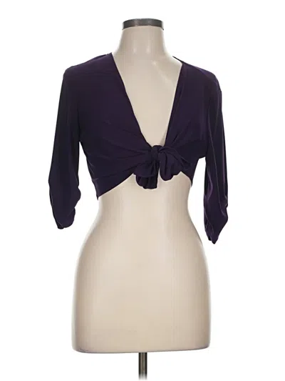 Pre-owned Perceptions Cardigan Sweater In Purple