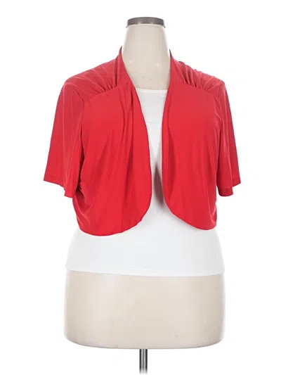 Pre-owned Perceptions Cardigan Sweater In Red