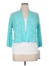 Perceptions Cardigan Sweater In Blue