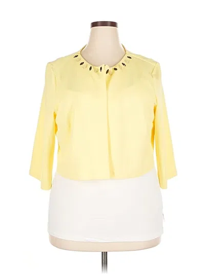 Pre-owned Perceptions Cardigan Sweater In Yellow