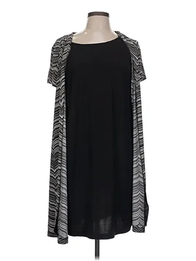 Pre-owned Perceptions Casual Dress In Black