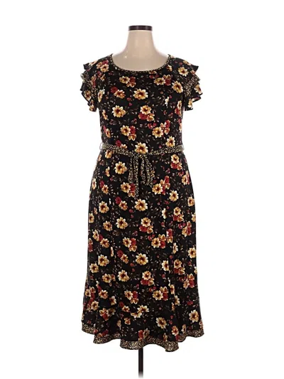 Pre-owned Perceptions Casual Dress In Black