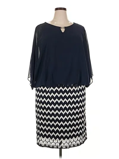 Pre-owned Perceptions Casual Dress In Blue