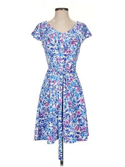 Pre-owned Perceptions Casual Dress In Blue