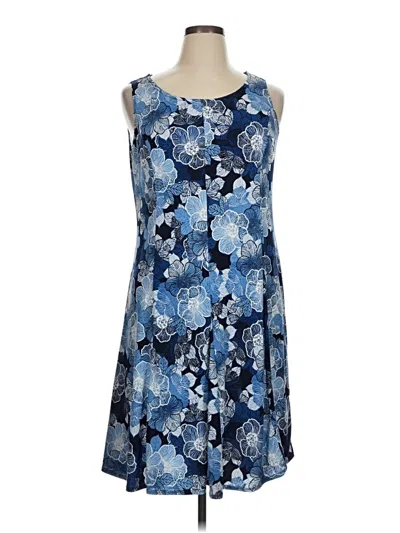 Pre-owned Perceptions Casual Dress In Blue