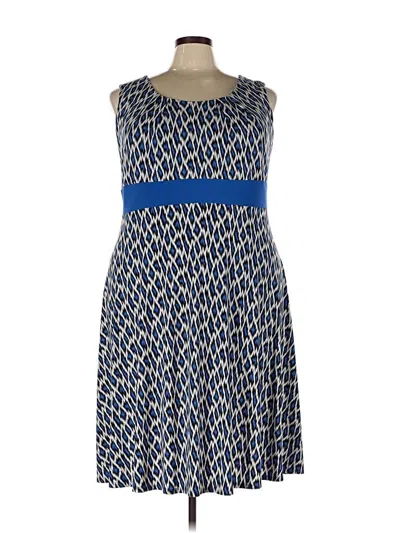 Pre-owned Perceptions Casual Dress In Blue