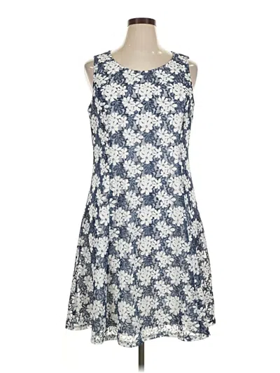 Pre-owned Perceptions Casual Dress In Blue