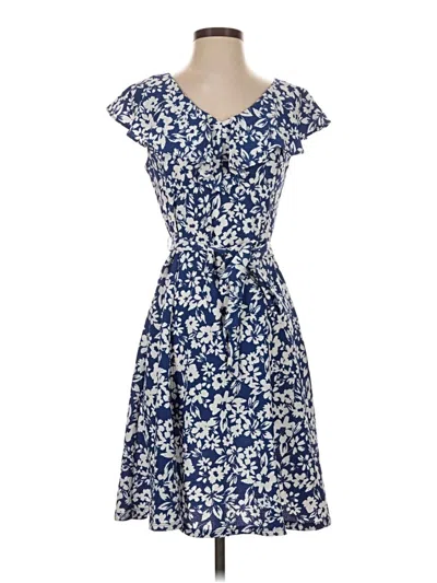 Pre-owned Perceptions Casual Dress In Blue