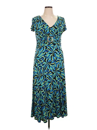 Pre-owned Perceptions Casual Dress In Blue