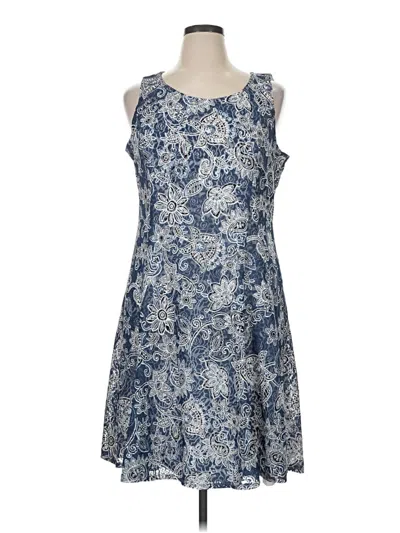 Pre-owned Perceptions Casual Dress In Blue