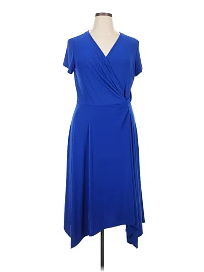 Pre-owned Perceptions Casual Dress In Blue