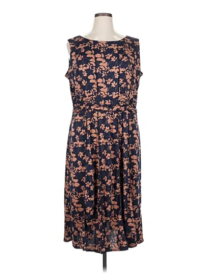 Pre-owned Perceptions Casual Dress In Brown