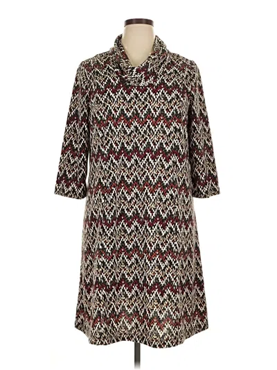 Pre-owned Perceptions Casual Dress In Brown