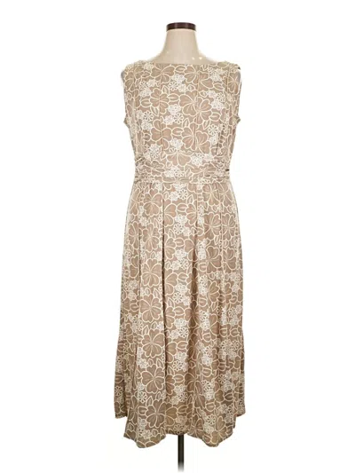 Pre-owned Perceptions Casual Dress In Brown