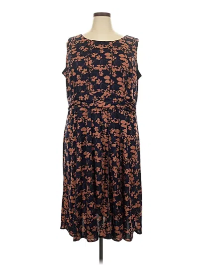 Pre-owned Perceptions Casual Dress In Brown