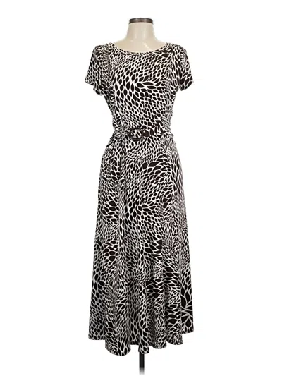 Pre-owned Perceptions Casual Dress In Brown