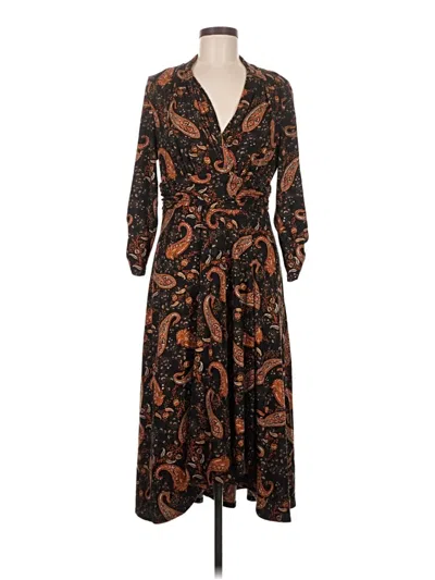 Pre-owned Perceptions Casual Dress In Brown