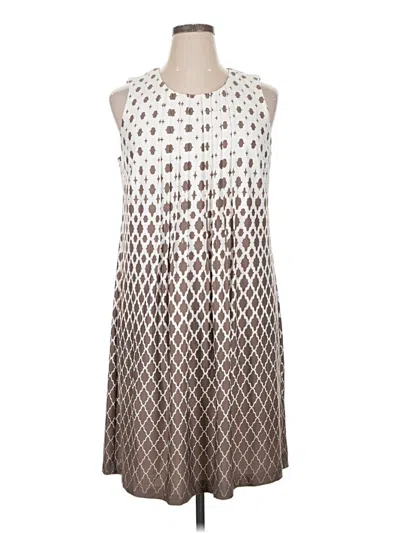 Pre-owned Perceptions Casual Dress In Brown
