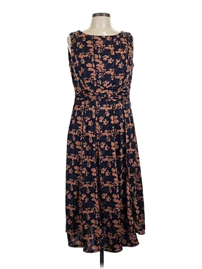 Pre-owned Perceptions Casual Dress In Brown