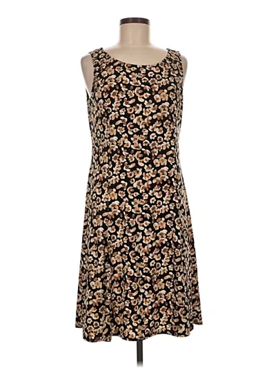 Pre-owned Perceptions Casual Dress In Brown