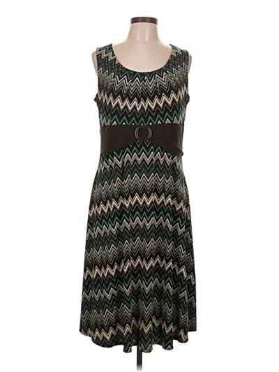 Pre-owned Perceptions Casual Dress In Brown