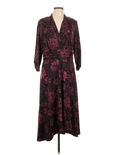 Perceptions Casual Dress In Burgundy
