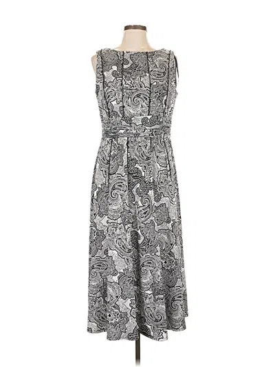 Pre-owned Perceptions Casual Dress In Gray