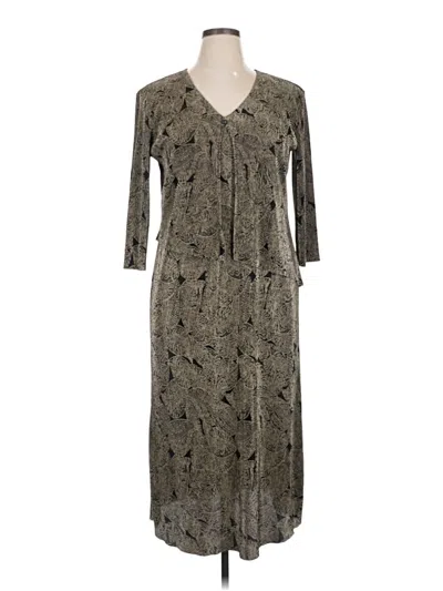 Pre-owned Perceptions Casual Dress In Gray