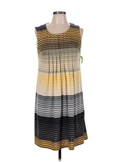 Pre-owned Perceptions Casual Dress In Gray